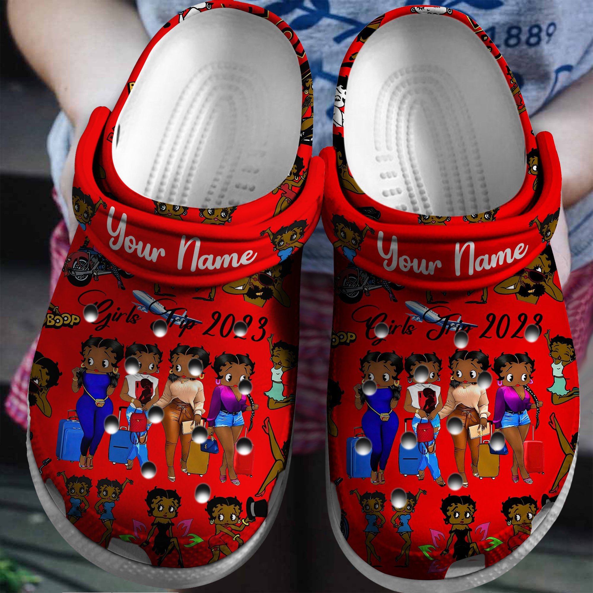 Betty Boop Cartoon Crocs Crocband Clogs Shoes Comfortable For Men Women and Kids