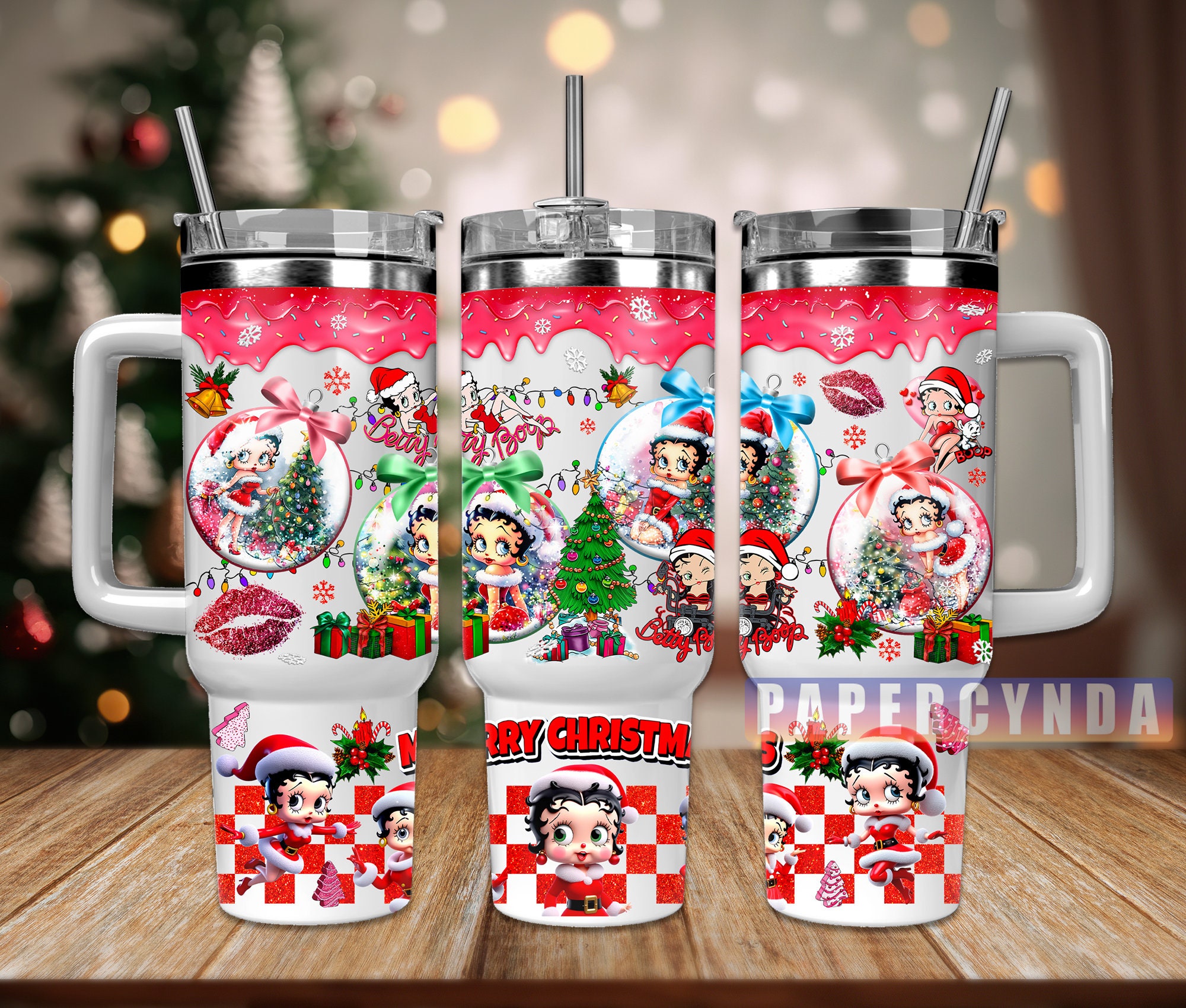 Betty Boop Christmas Custom Stanley Cup 40 oz 30 oz Tumbler With HandleTVC2301844
