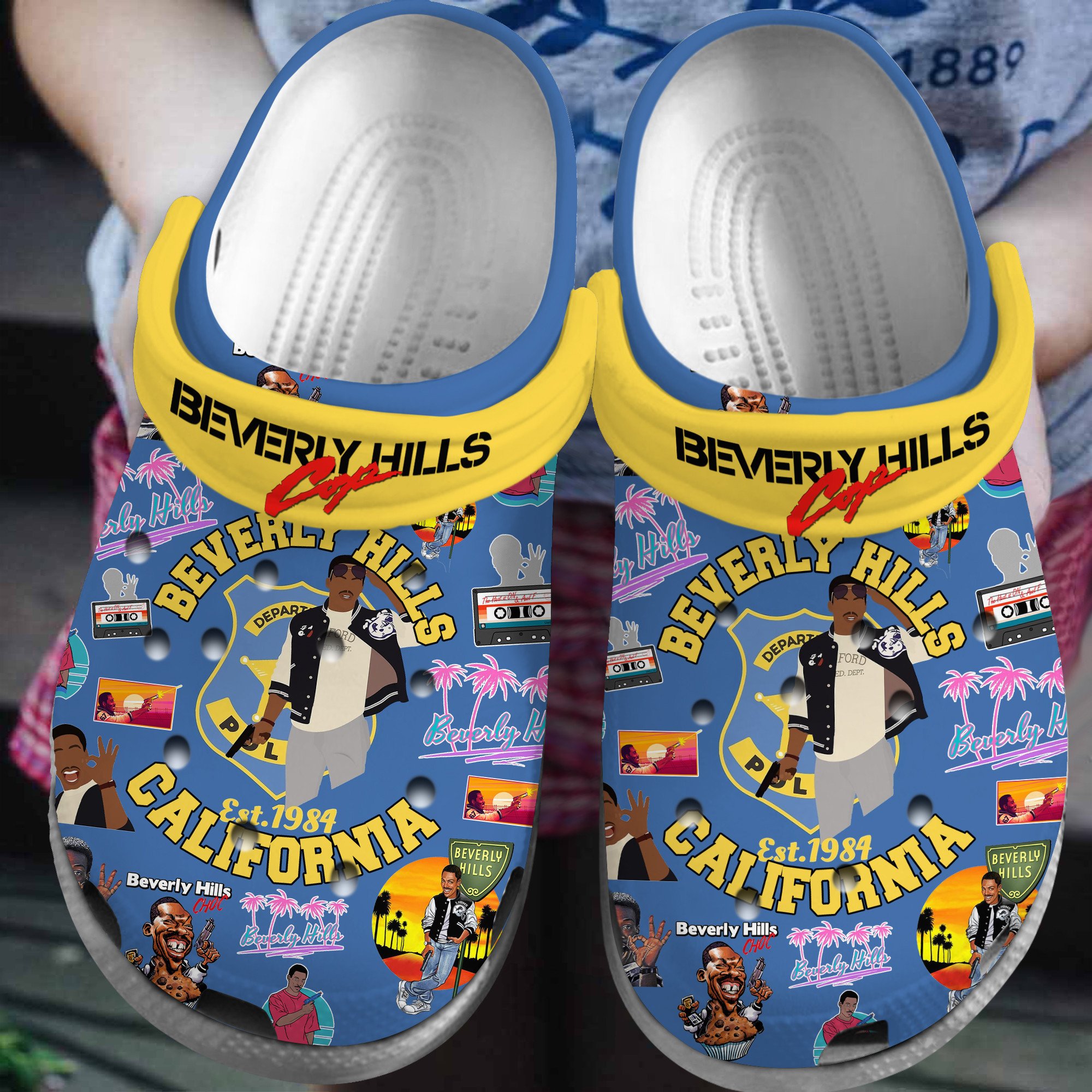 Beverly Hills Cop Movies Crocs Crocband Clogs Shoes Comfortable For Men Women and Kids