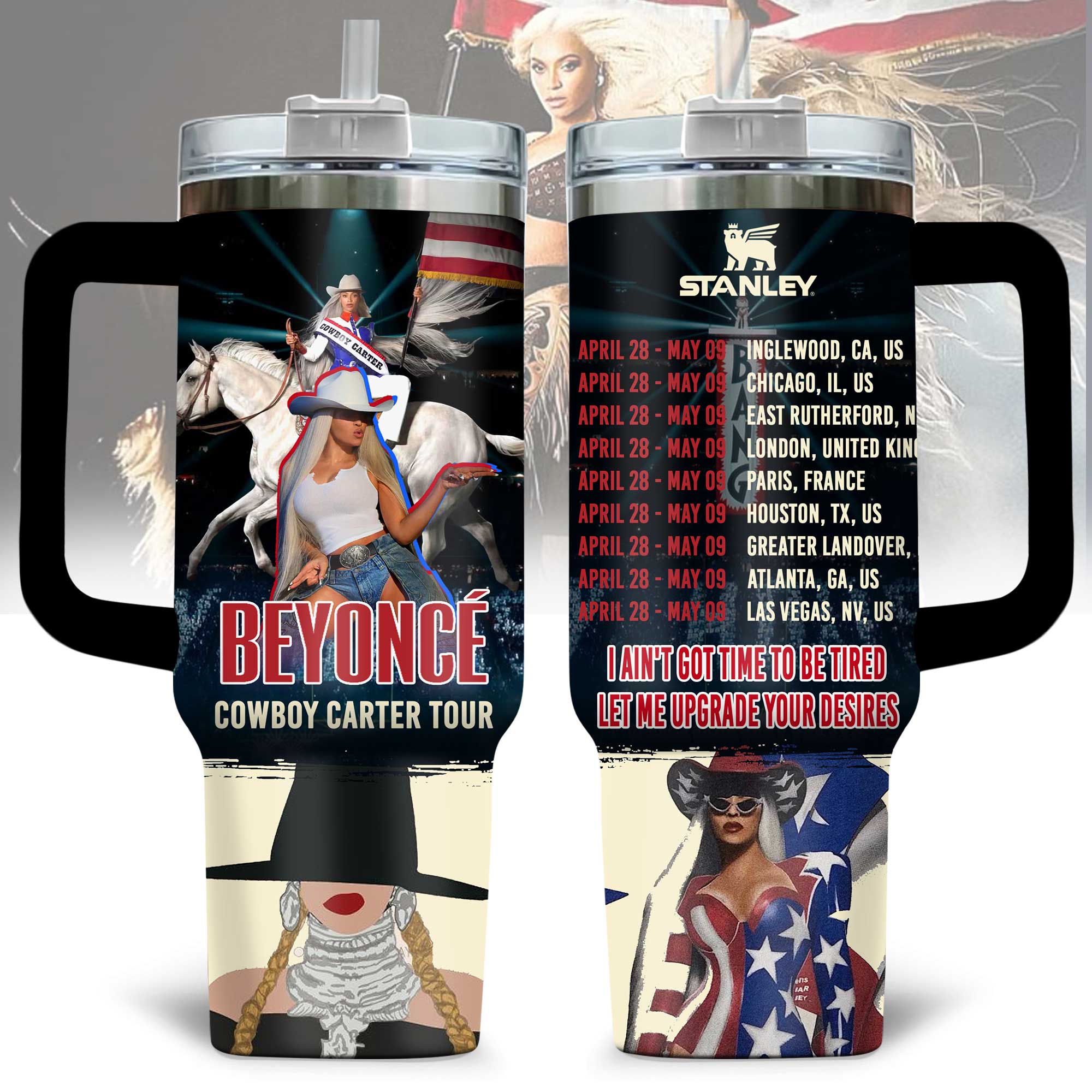 BeyoncÃ© Music Custom Stanley Cup 40 oz 30 oz Tumbler With HandleTVC230193