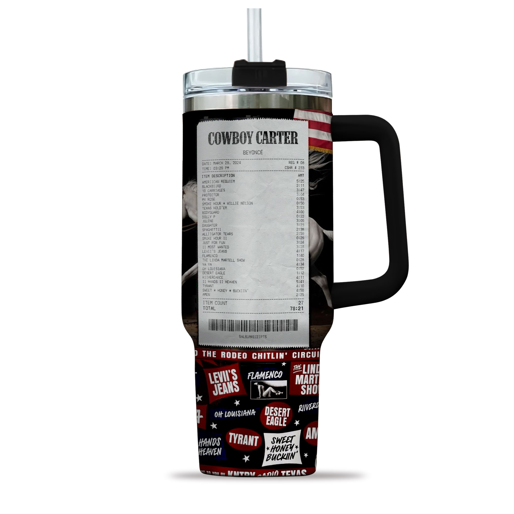 Beyoncé Music Custom Stanley Cup 40 oz 30 oz Tumbler With HandleTVC230193 - Image 2