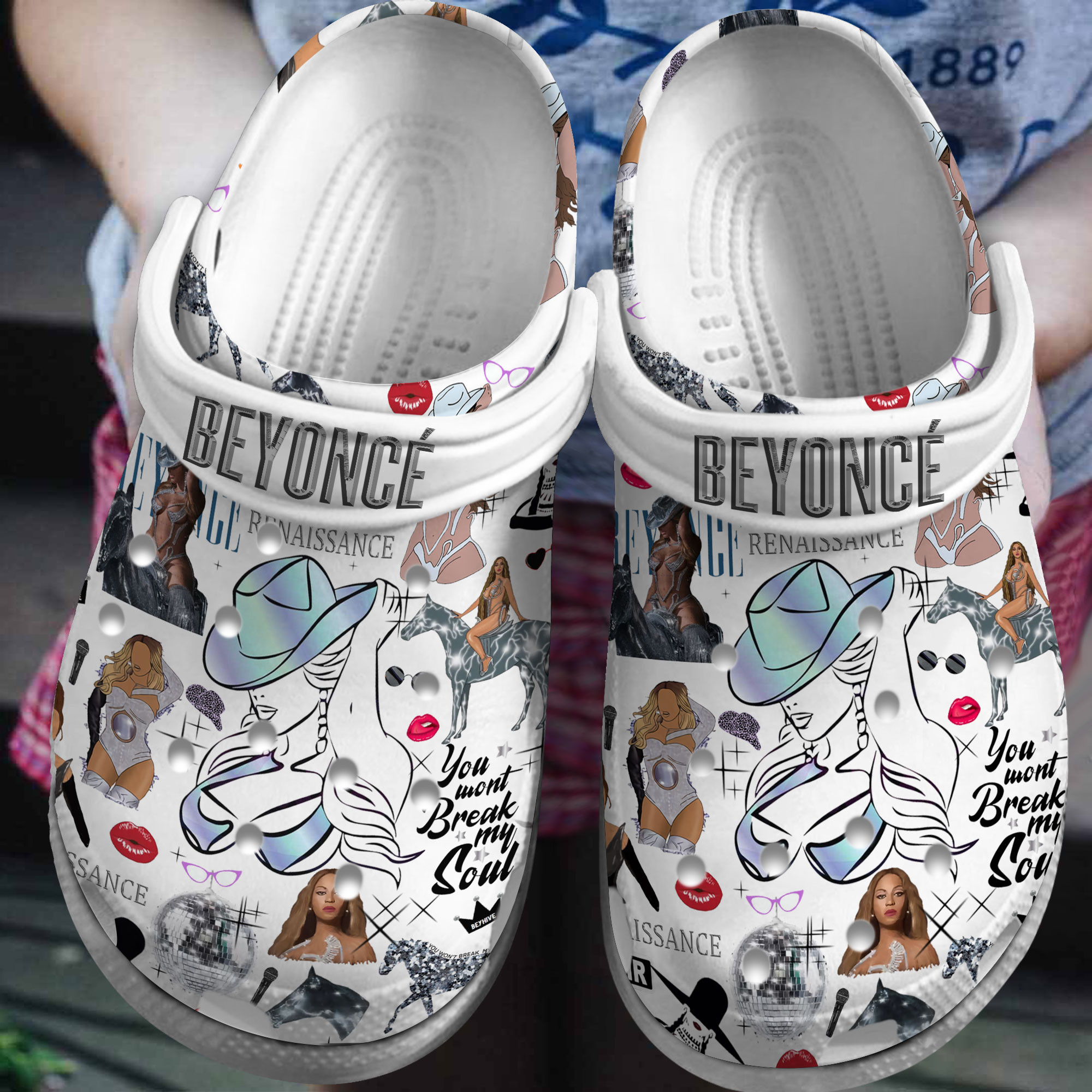 Beyonce Music Crocs Crocband Clogs Shoes Comfortable For Men Women and Kids