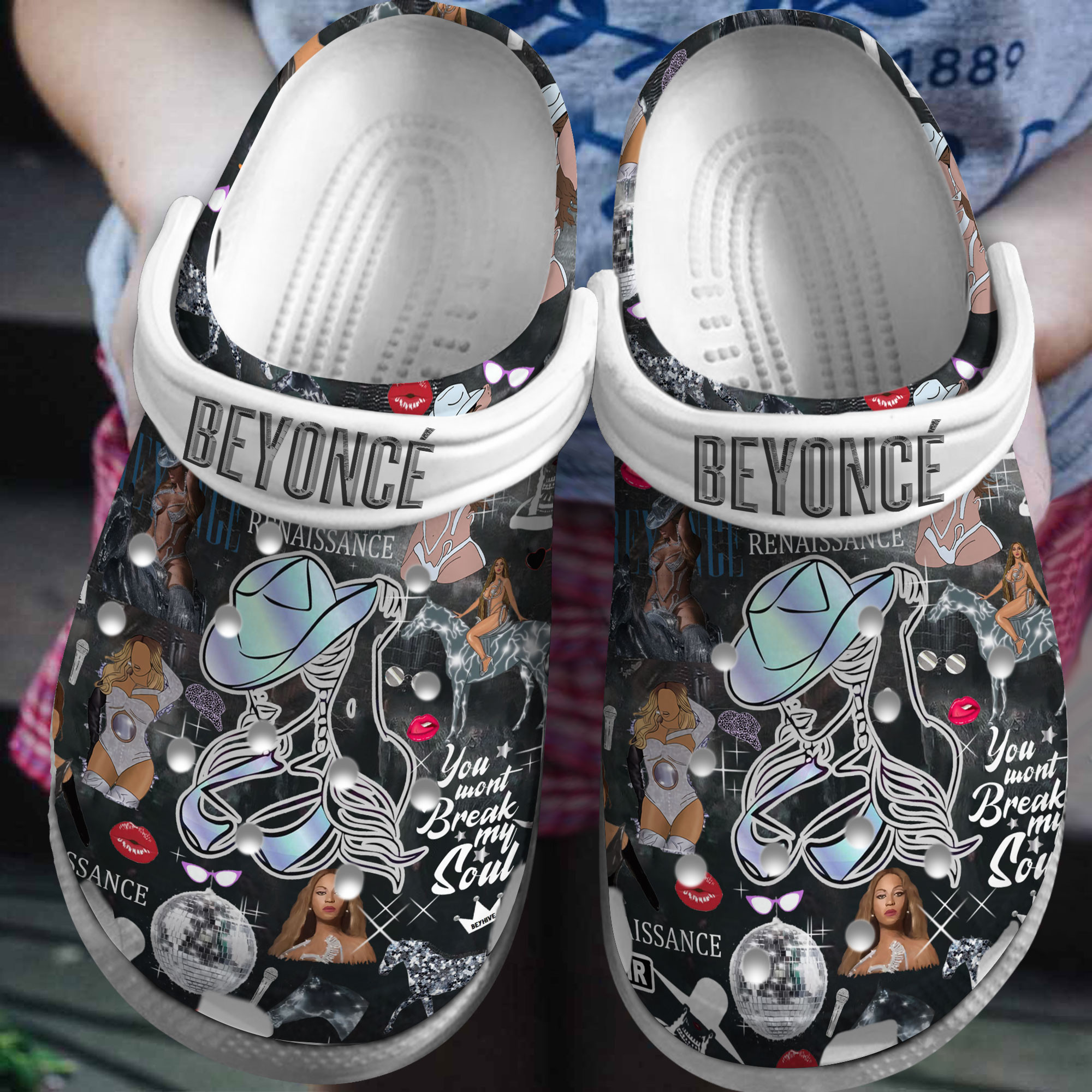 Beyonce Music Crocs Crocband Clogs Shoes Comfortable For Men Women and Kids