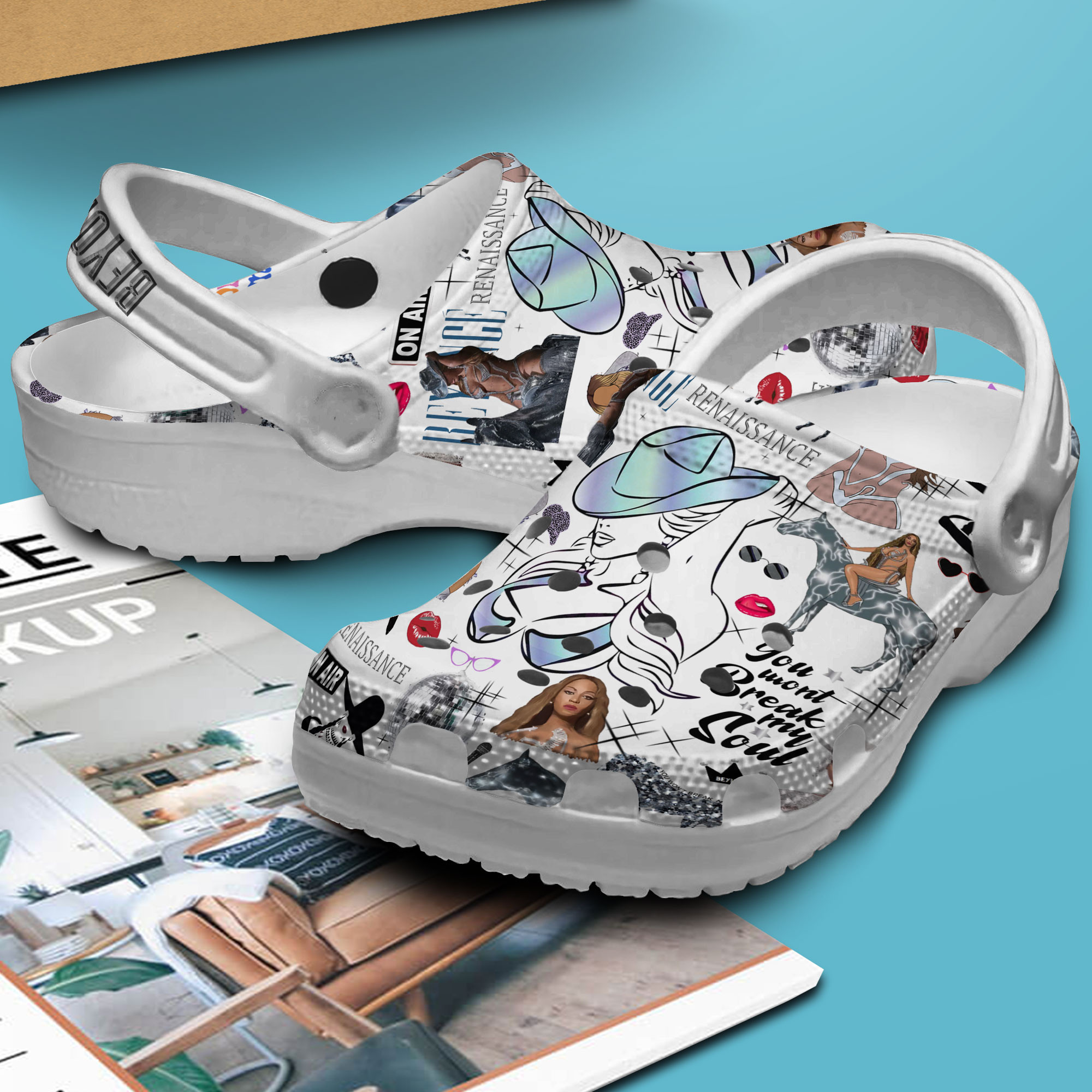 Beyonce Music Crocs Crocband Clogs Shoes Comfortable For Men Women and Kids - Image 3