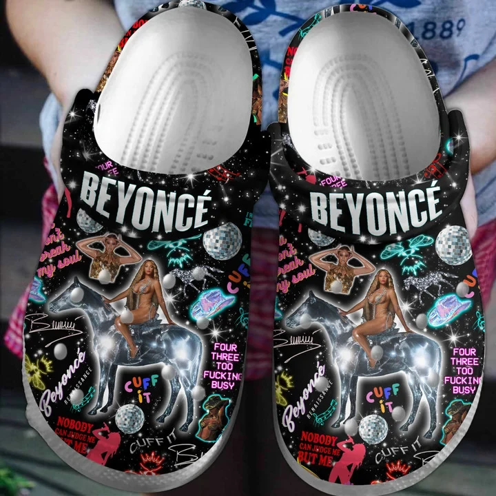 Beyonce Singer Music Crocs Crocband Clogs Shoes Comfortable For Men Women and Kids