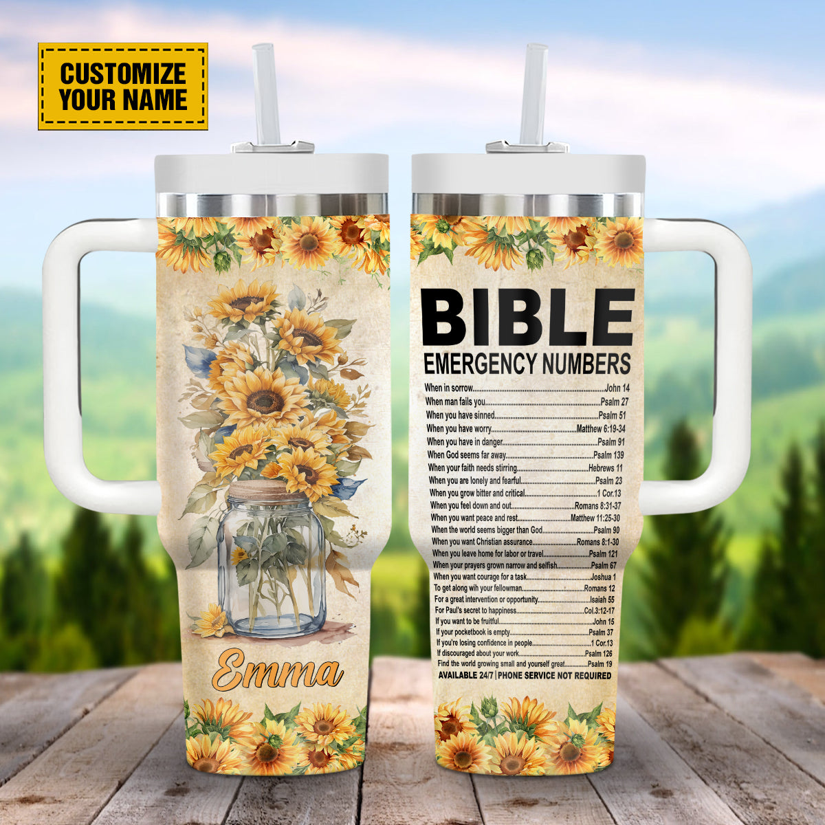 Bible Emergency God Custom Stanley Cup 40 oz 30 oz Tumbler With HandleTVC2301694 - Image 9