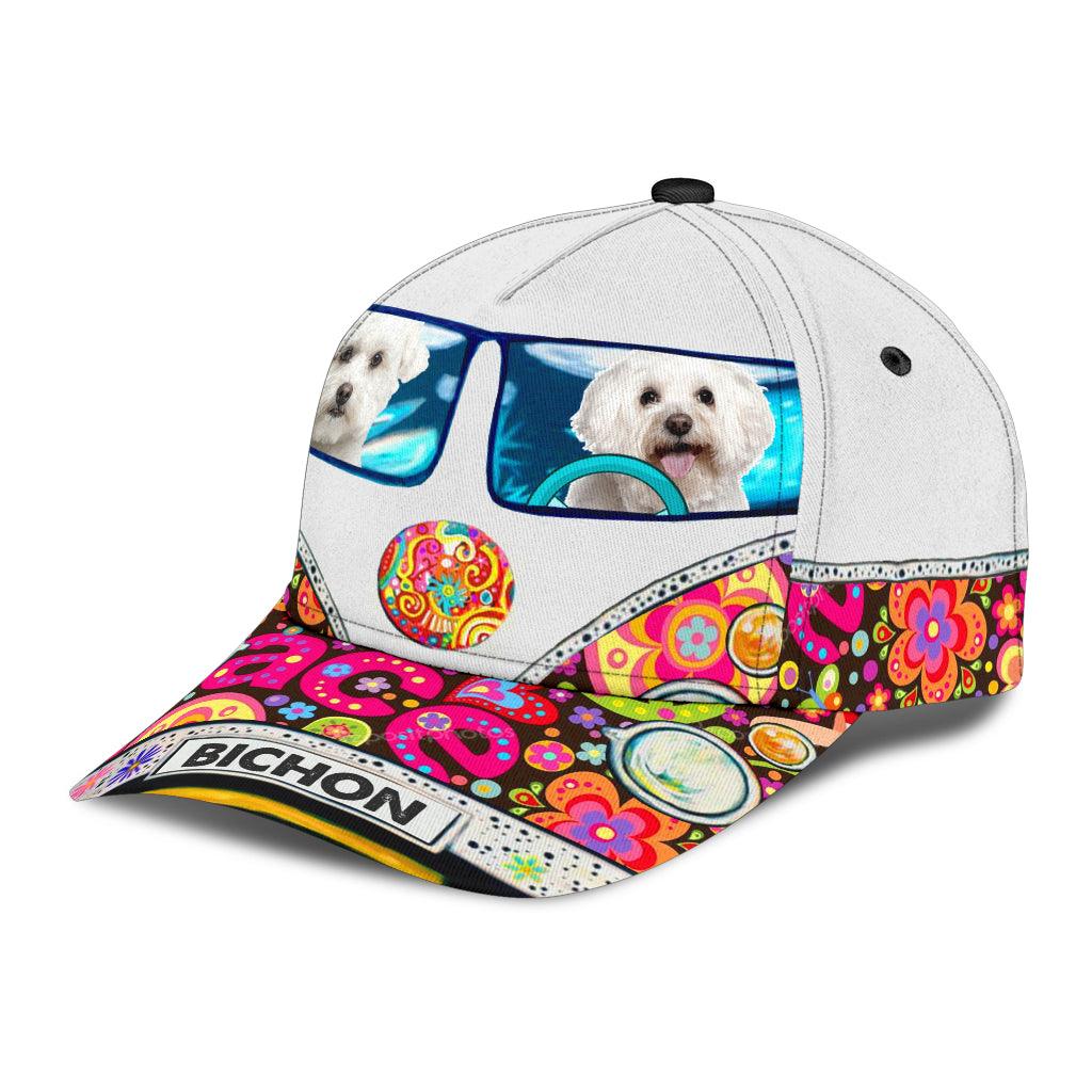 Bichon Classic Cap, Gift for Hippie Life, Hippie Lovers Trucker Hats Custom Hats Gifts For Men & Women