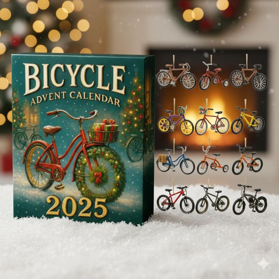 Bicycle Advent Calendar 2025  24 Mini Bike Acrylic Ornament Models Box Acrylic Ornament 2D Flat