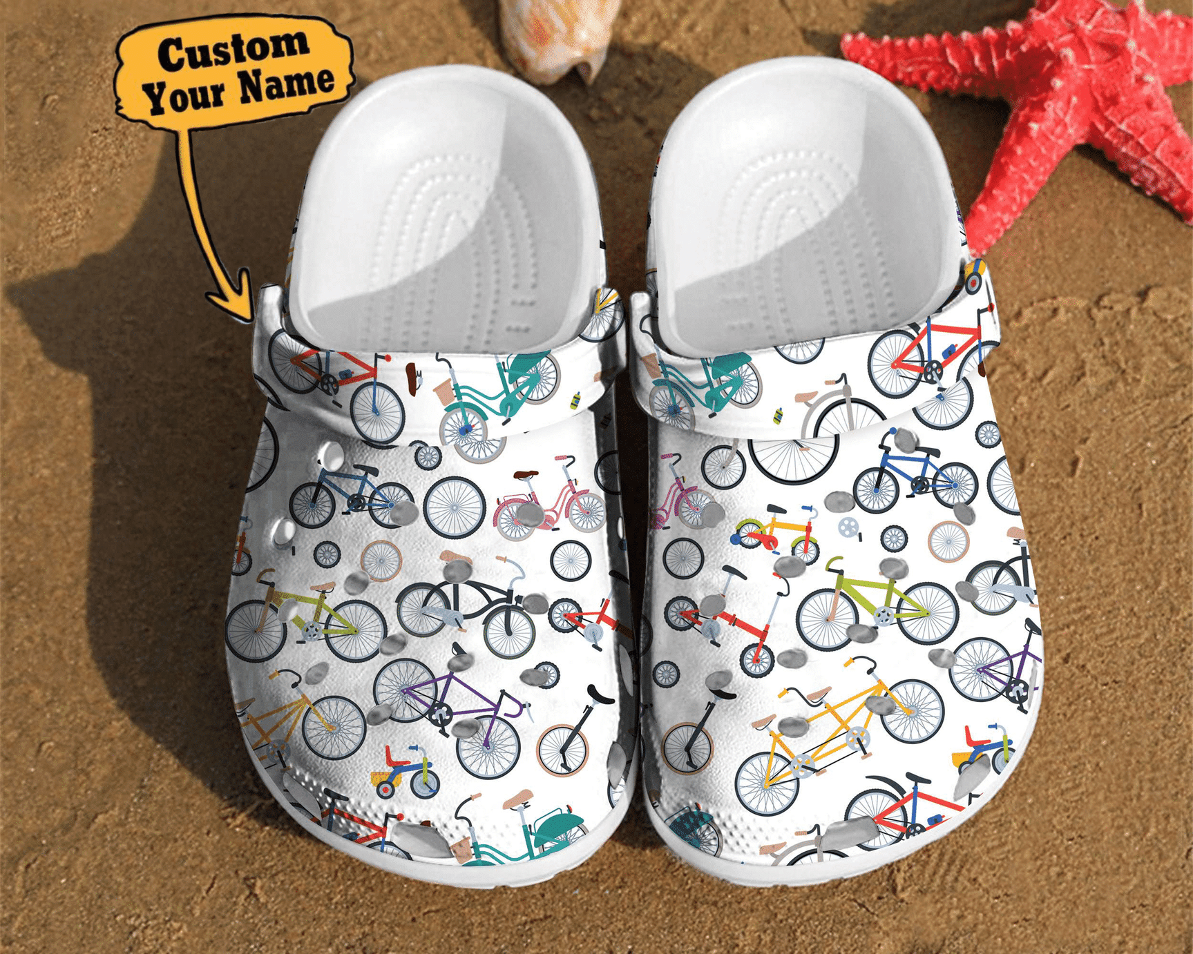 Bicycle Gift For Cyclist Pattern Birthday Gifts clog Shoes Bicycle