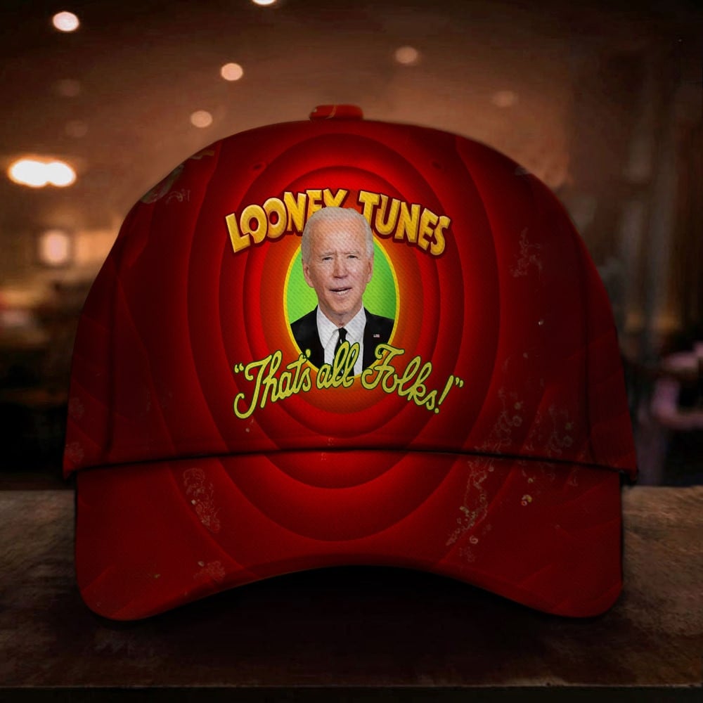 Biden Looney Tunes That's All Folks Hat Fjb Let's Go Brandon Trump Merch Trucker Hats Custom Hats Gifts For Men & Women