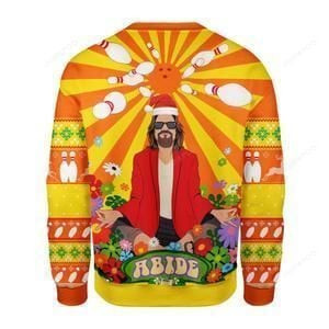 Big Lebowski Hippie Ugly Christmas Sweater Adult 3D Funny Matching for family