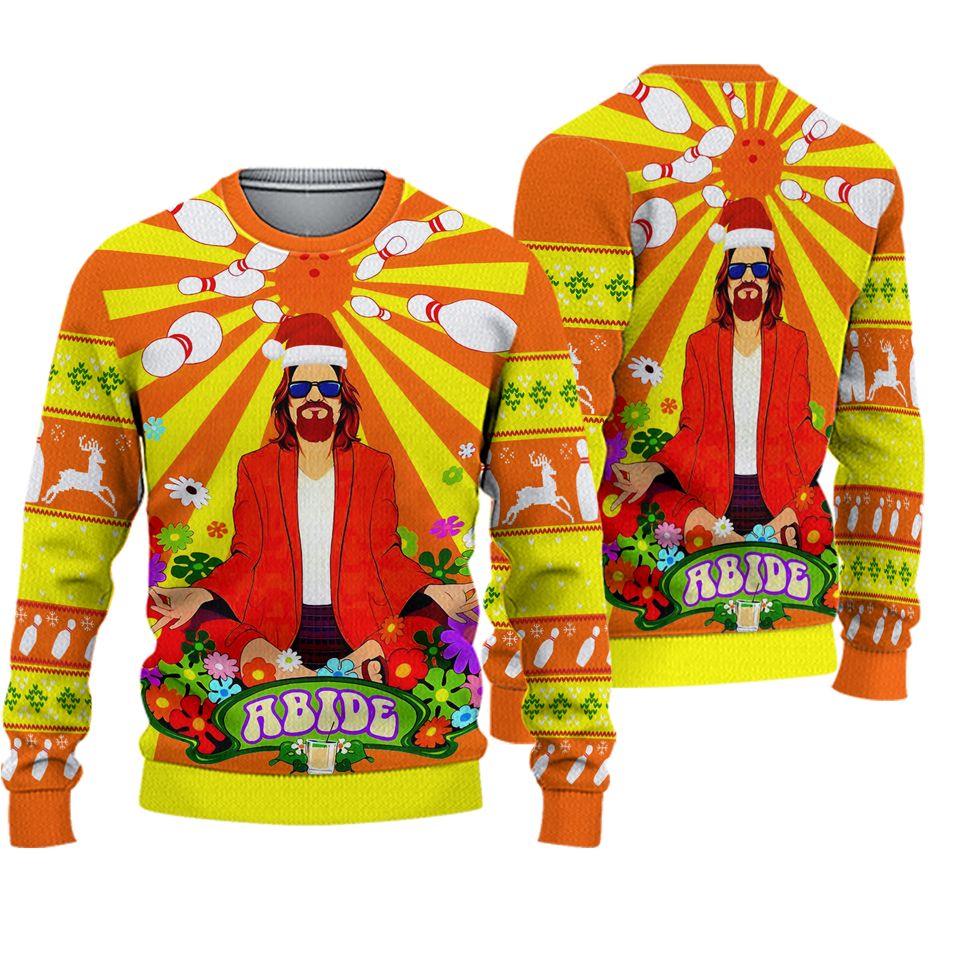 Big Lebowski Hippie Ugly Christmas Sweaters