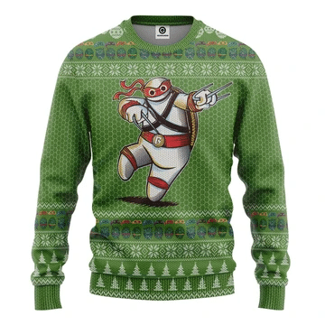 Big Ninja Ugly Christmas Sweater Adult 3D Funny Matching for family