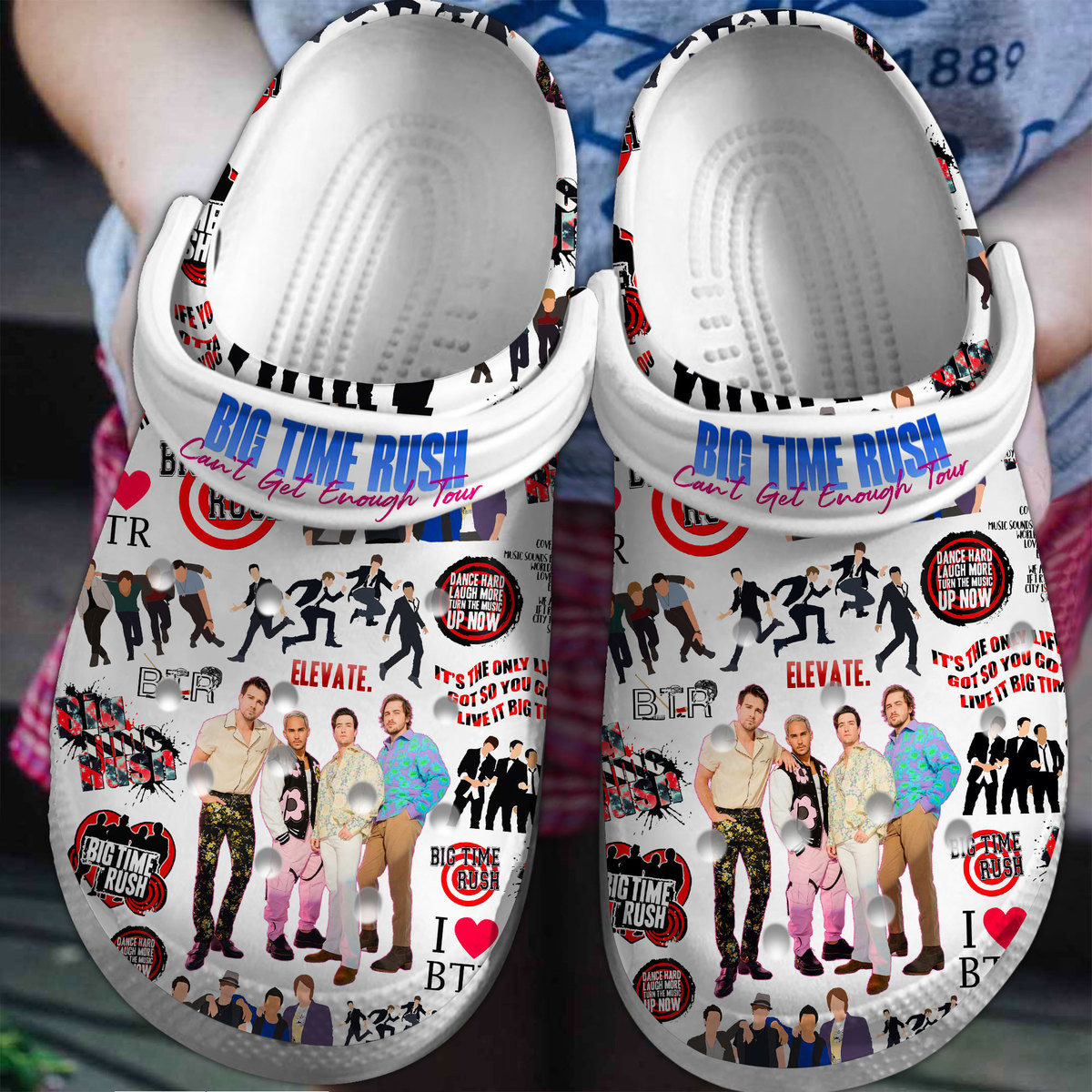 Big Time Rush Band Music Premium Crocs Crocband Clogs Shoes Comfortable For Men Women and Kids