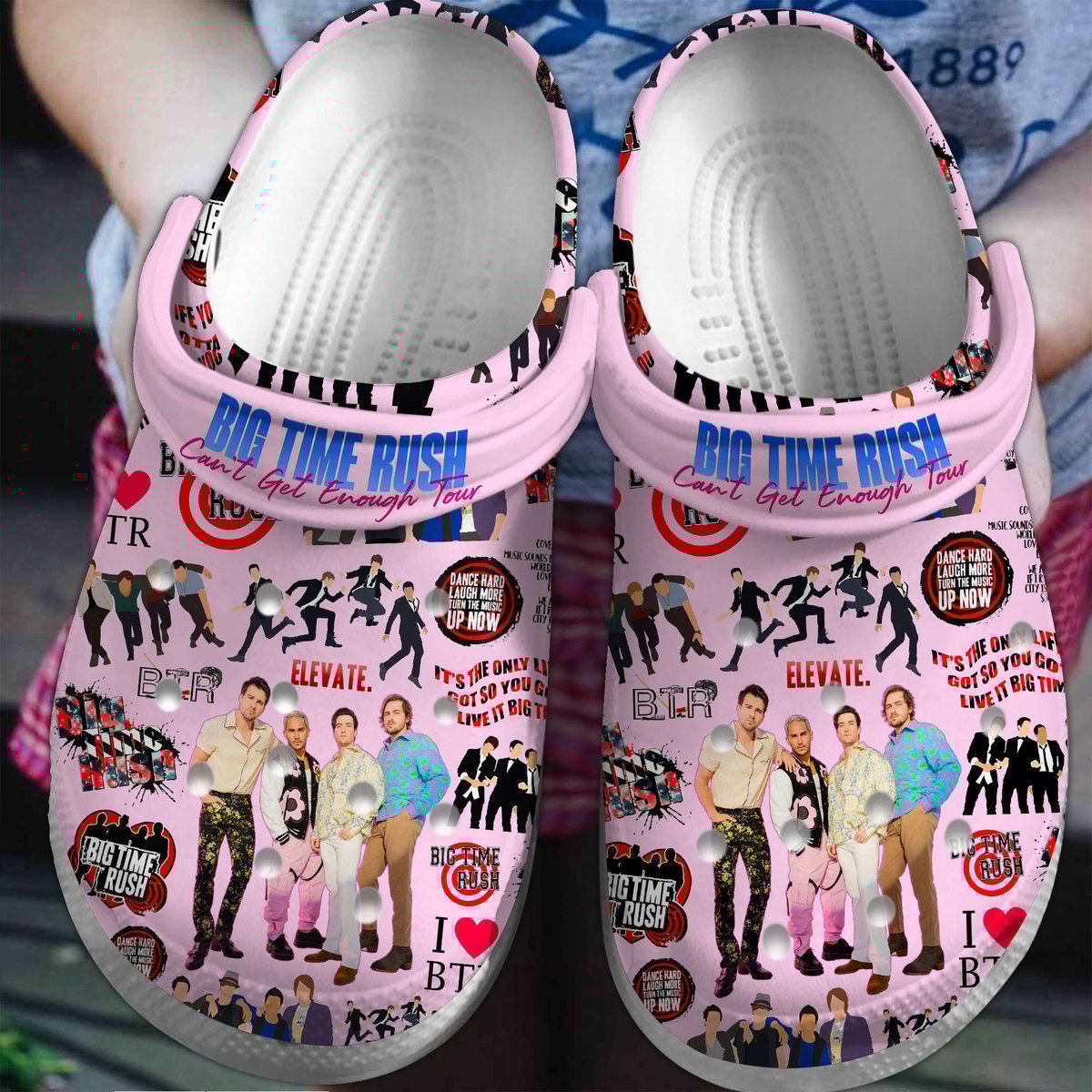 Big Time Rush Band Music Premium Crocs Crocband Clogs Shoes Comfortable For Men Women and Kids