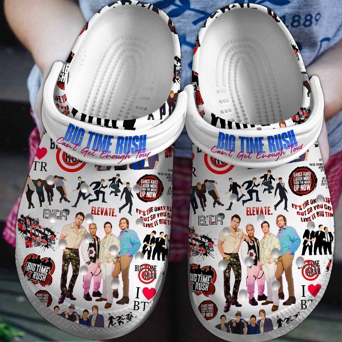 Big Time Rush Music Crocs Crocband Clogs Shoes Comfortable For Men Women and Kids