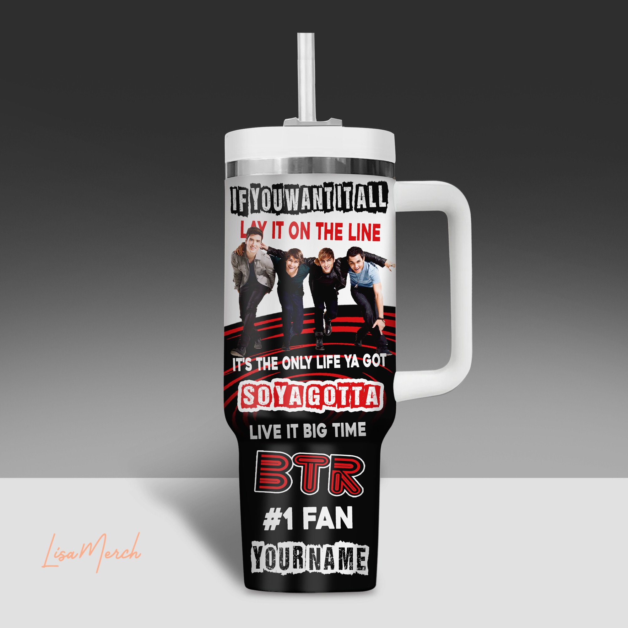 Big Time Rush Music Custom Stanley Cup 40 oz 30 oz Tumbler With HandleTVC2301279 - Image 2