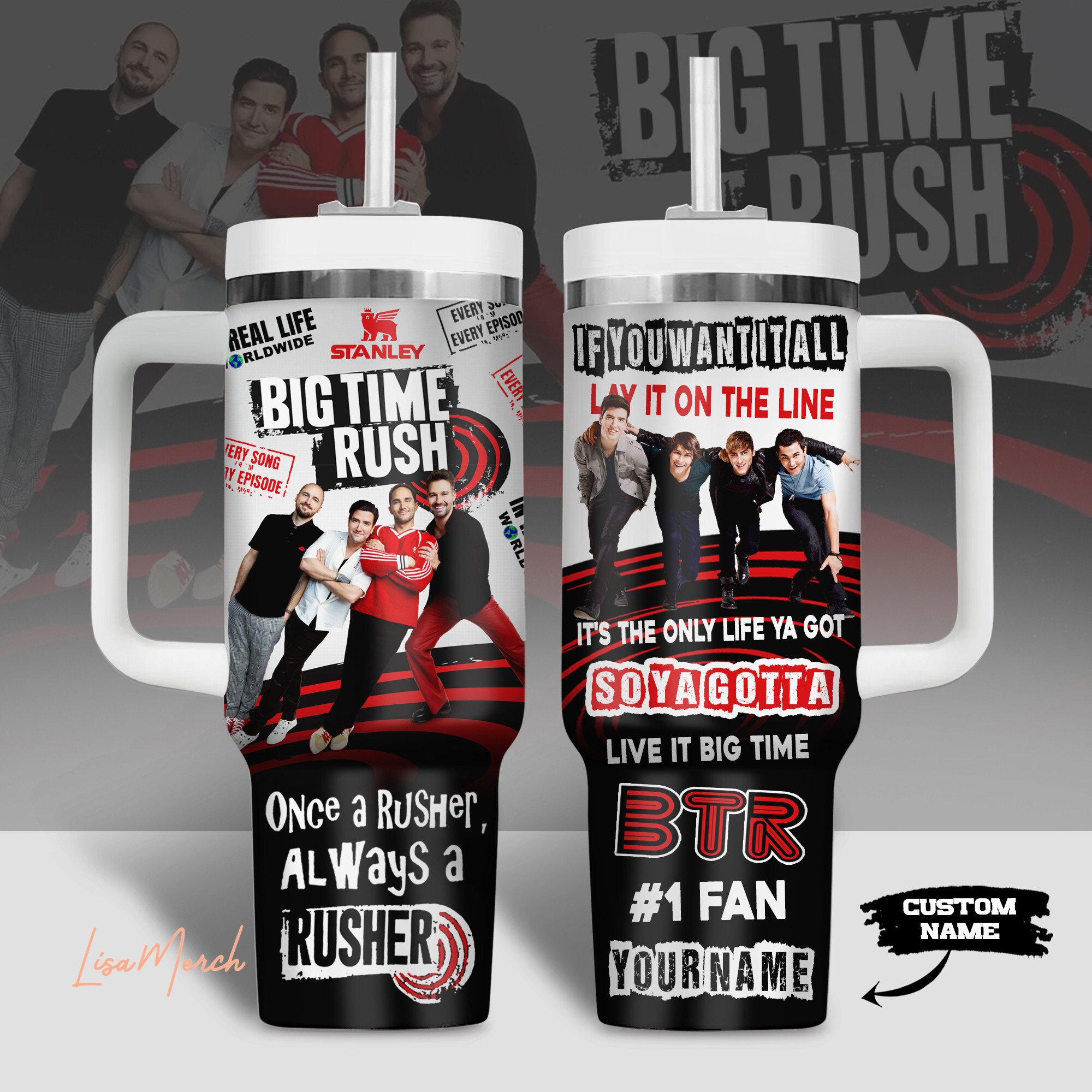 Big Time Rush Music Custom Stanley Cup 40 oz 30 oz Tumbler With HandleTVC2301279