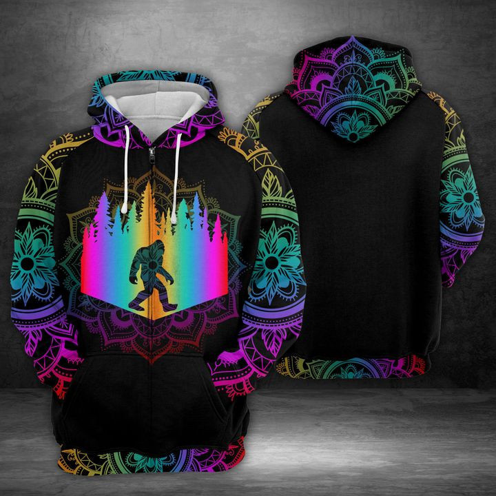 Bigfoot 3D All Over Print Hoodie, Zip Hoodie