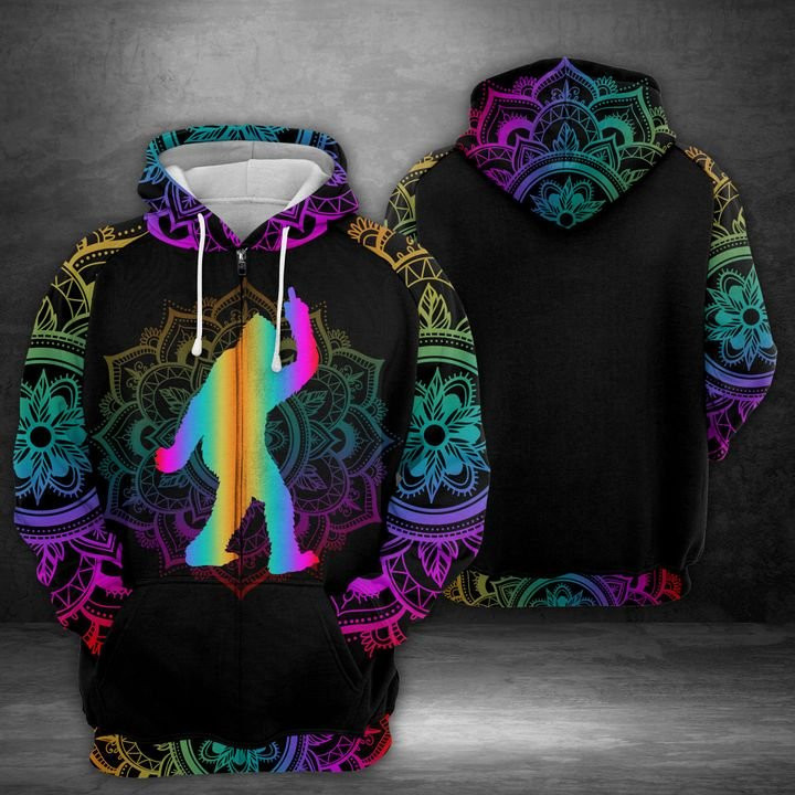 Bigfoot 3D All Over Print Hoodie, Zip Hoodie