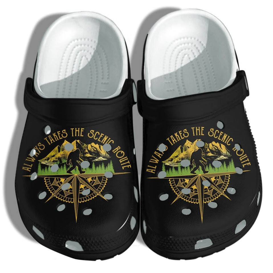 Bigfoot Camping Custom Shoes - Funny Camping Mountain Outdoor Shoes Gifts For Men Women