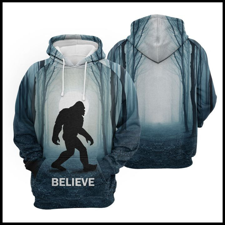 Bigfoot Forest 3D All Over Print Hoodie, Zip Hoodie