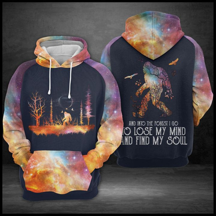 Bigfoot Forest 3D All Over Print Hoodie, Zip Hoodie