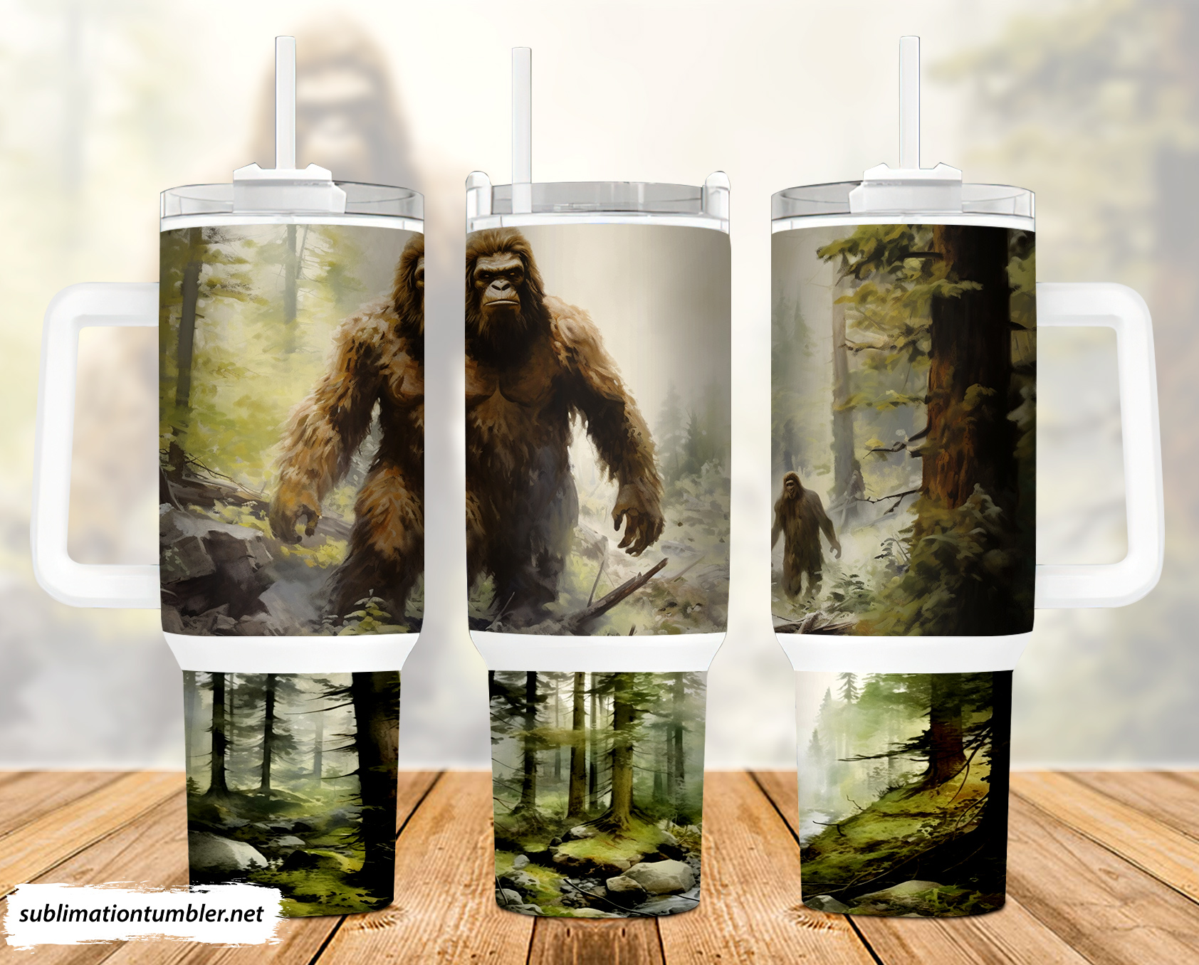 Bigfoot Forest Custom Stanley Cup 40 oz 30 oz Tumbler With HandleTVC2301896