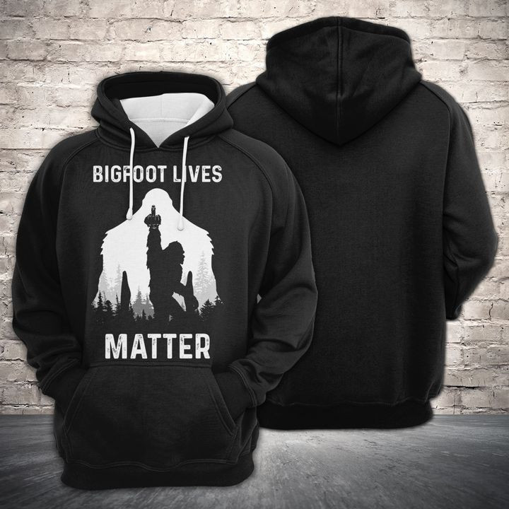 Bigfoot Lives Matter 3D All Over Print Hoodie, Zip Hoodie