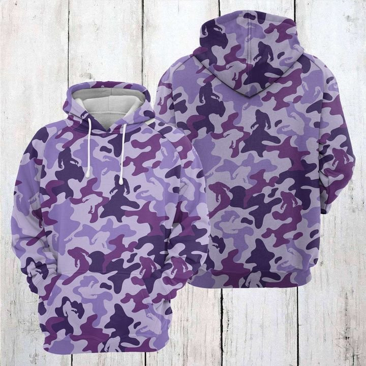 Bigfoot Nermal Camo 3D All Over Print Hoodie, Zip Hoodie