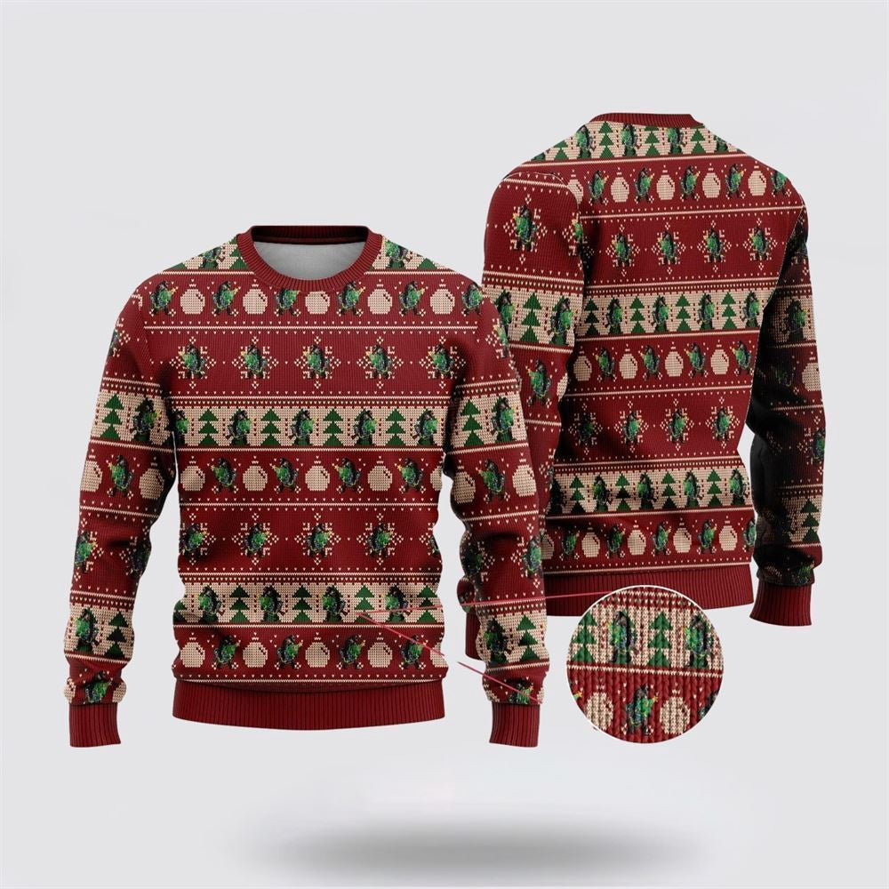 Bigfoot Sasquatch Ugly Christmas Sweater Ugly Christmas Sweatshirt Christmas Gift - Image 2