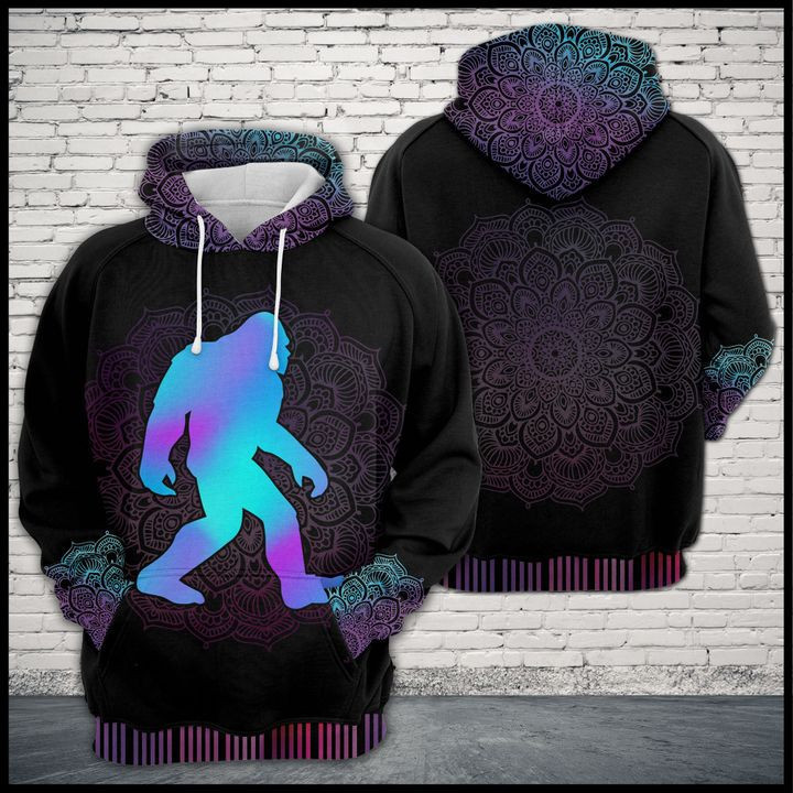 Bigfoot Zen Pattern 3D All Over Print Hoodie, Zip Hoodie