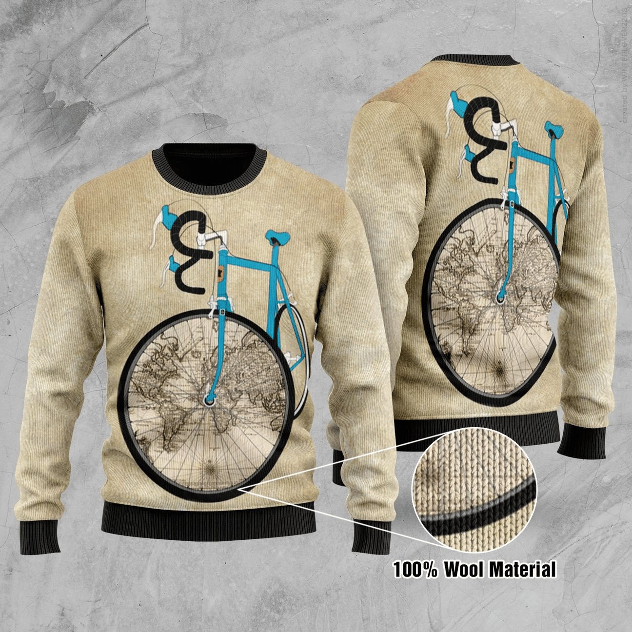 Bike Ugly Christmas Sweater Adult 3D Funny Matching for family