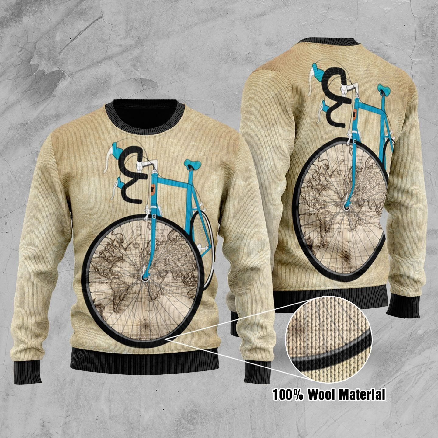 Bike Ugly Christmas Sweater Adult 3D Funny Matching for family