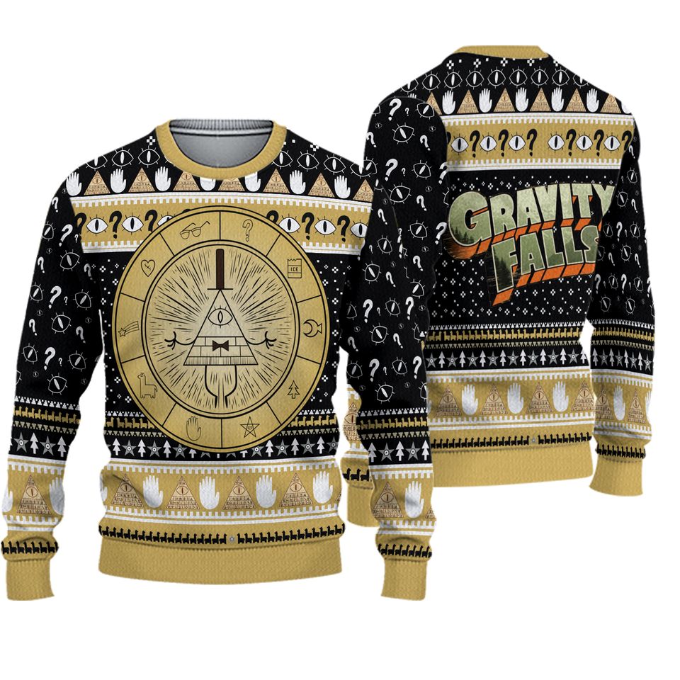 Bill Cipher Gravity Falls Christmas Ugly Sweater