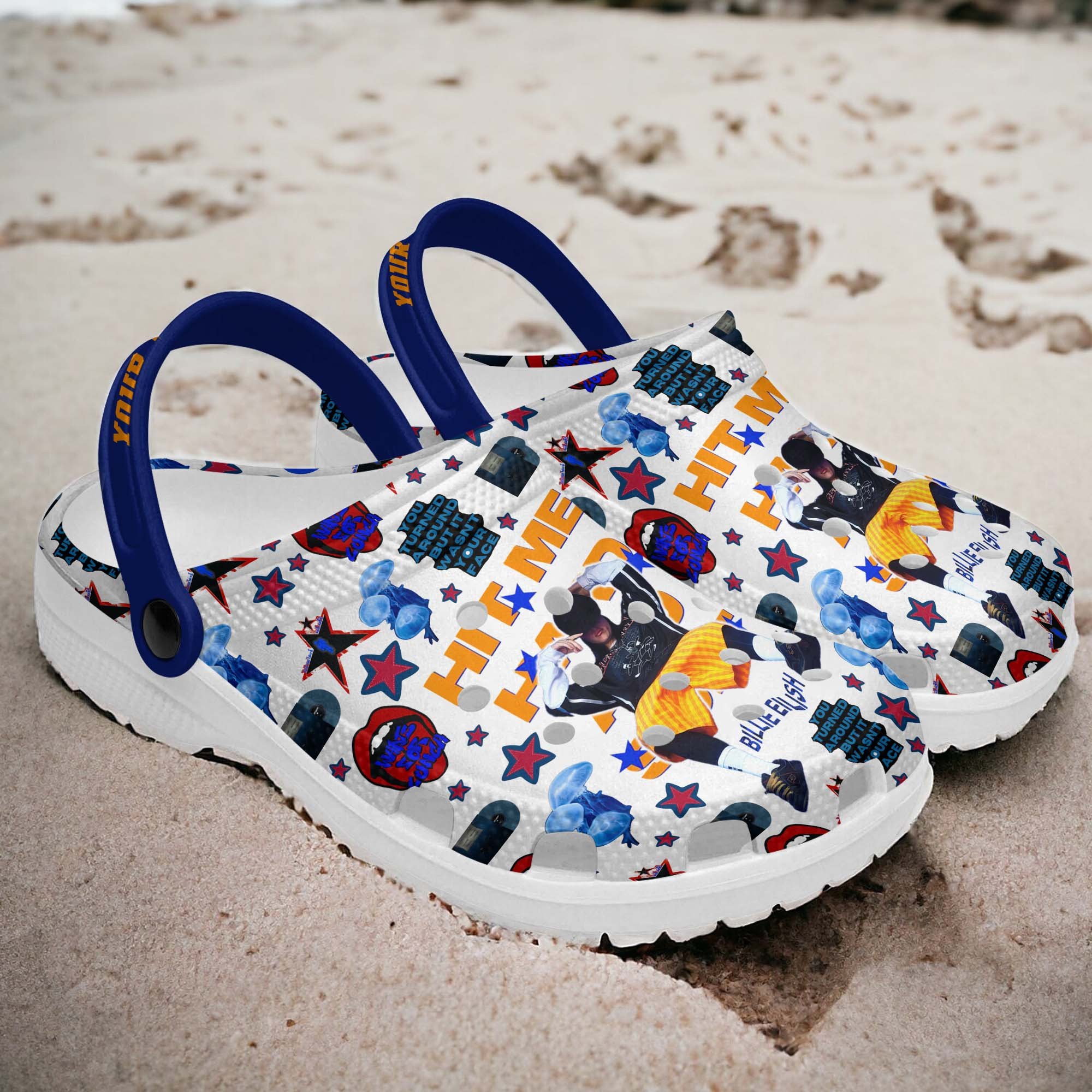 Billie Eilish Music Crocs Crocband Clogs Shoes Comfortable For Men Women and Kids - Image 3