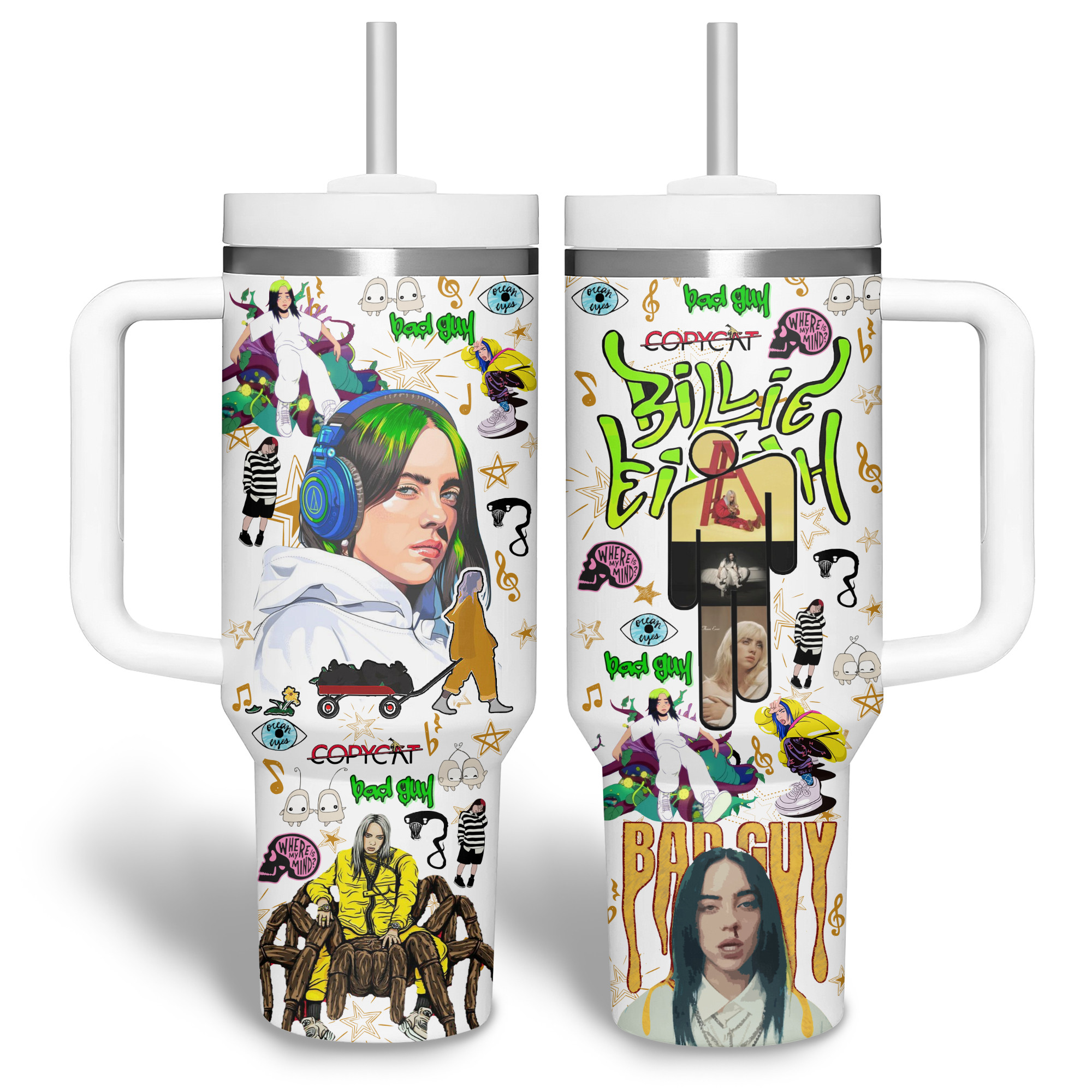 Billie Eilish Music Custom Stanley Cup 40 oz 30 oz Tumbler With HandleTVC2301404