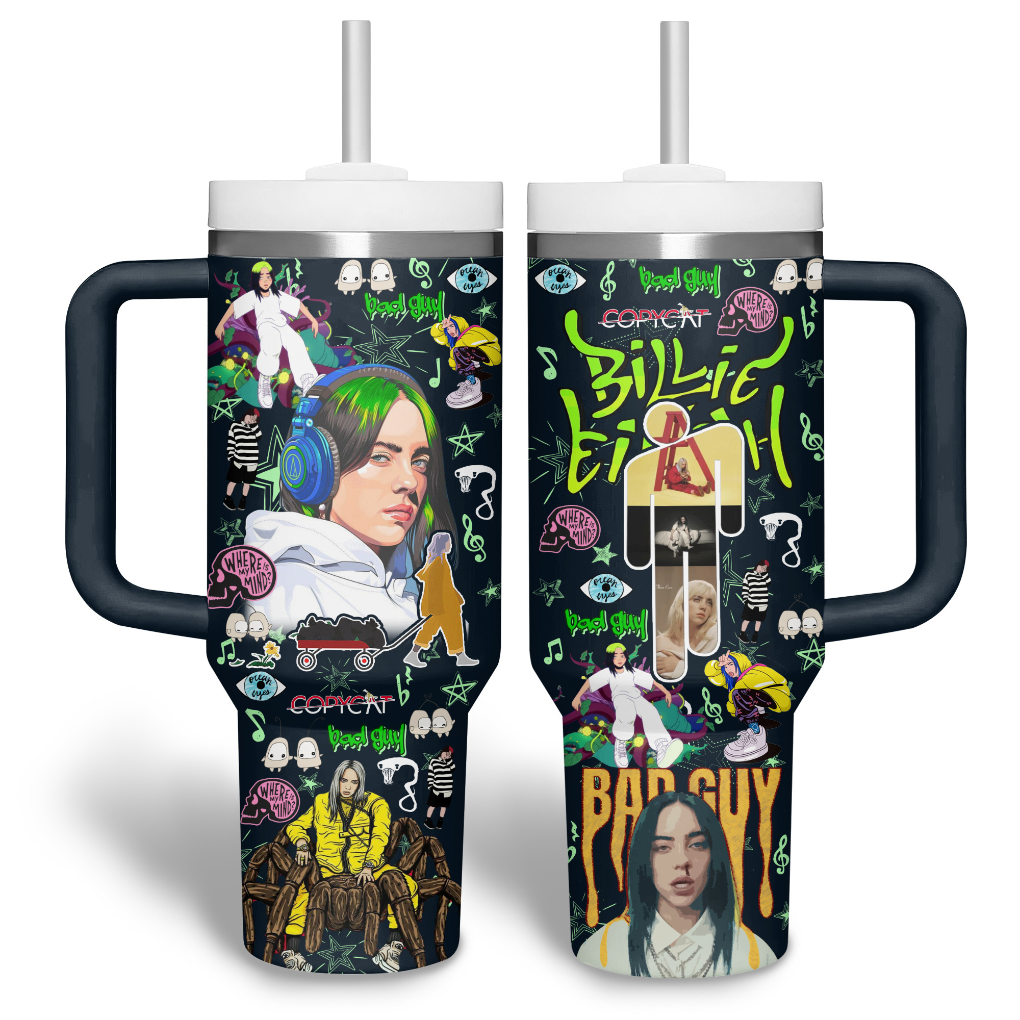 Billie Eilish Music Custom Stanley Cup 40 oz 30 oz Tumbler With HandleTVC2301404