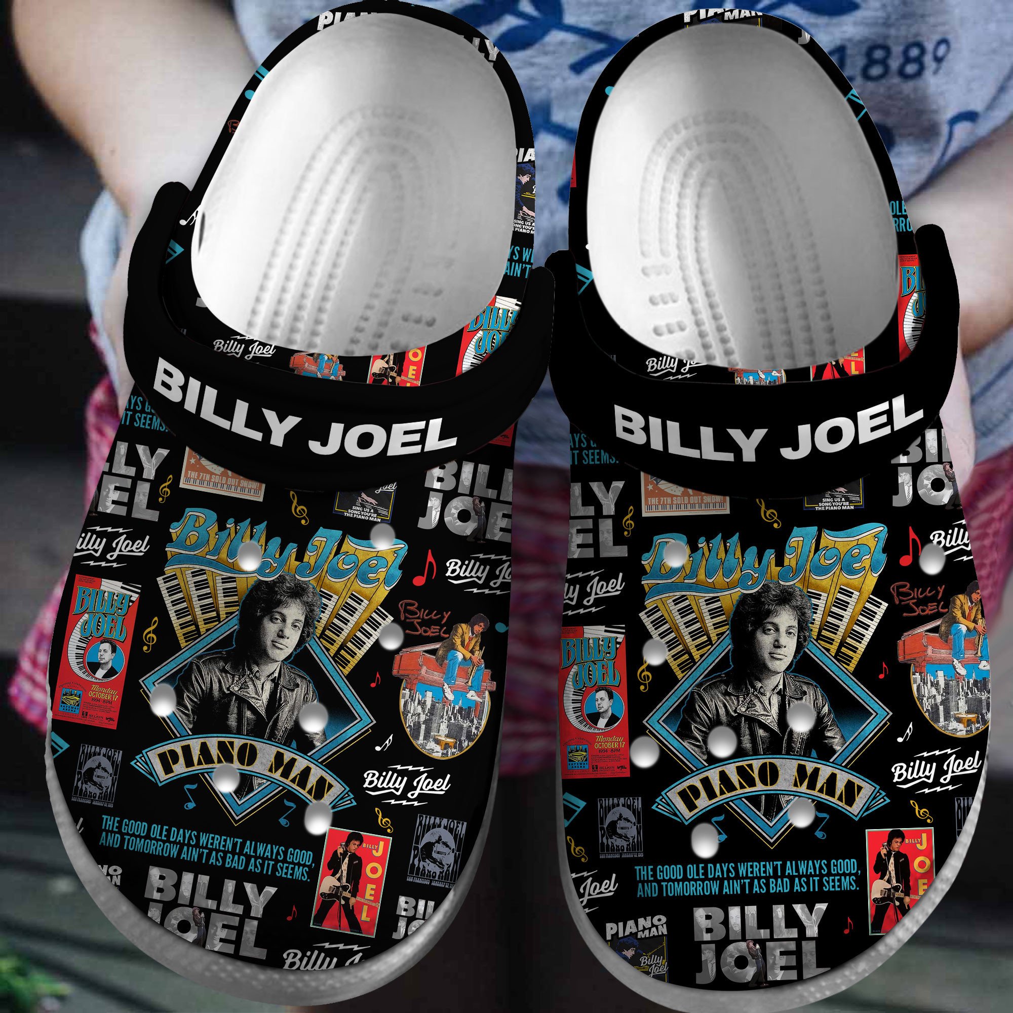Billy Joel Music Crocs Crocband Clogs Shoes Comfortable For Men Women and Kids