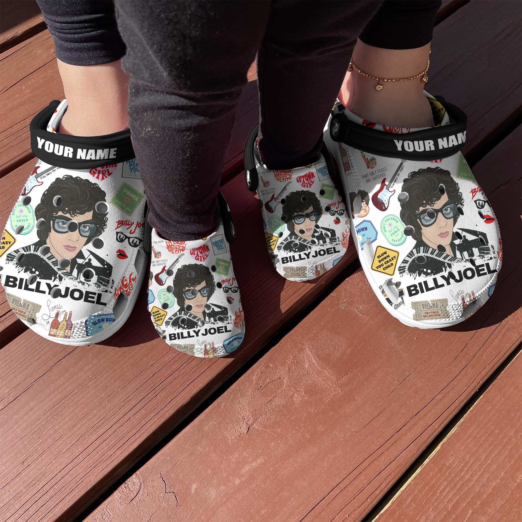 Billy Joel Music Crocs Crocband Clogs Shoes Comfortable For Men Women and Kids - Image 4