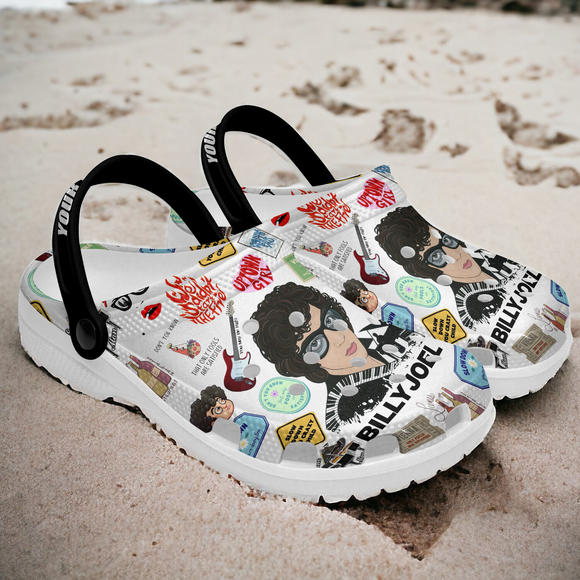 Billy Joel Music Crocs Crocband Clogs Shoes Comfortable For Men Women and Kids - Image 2