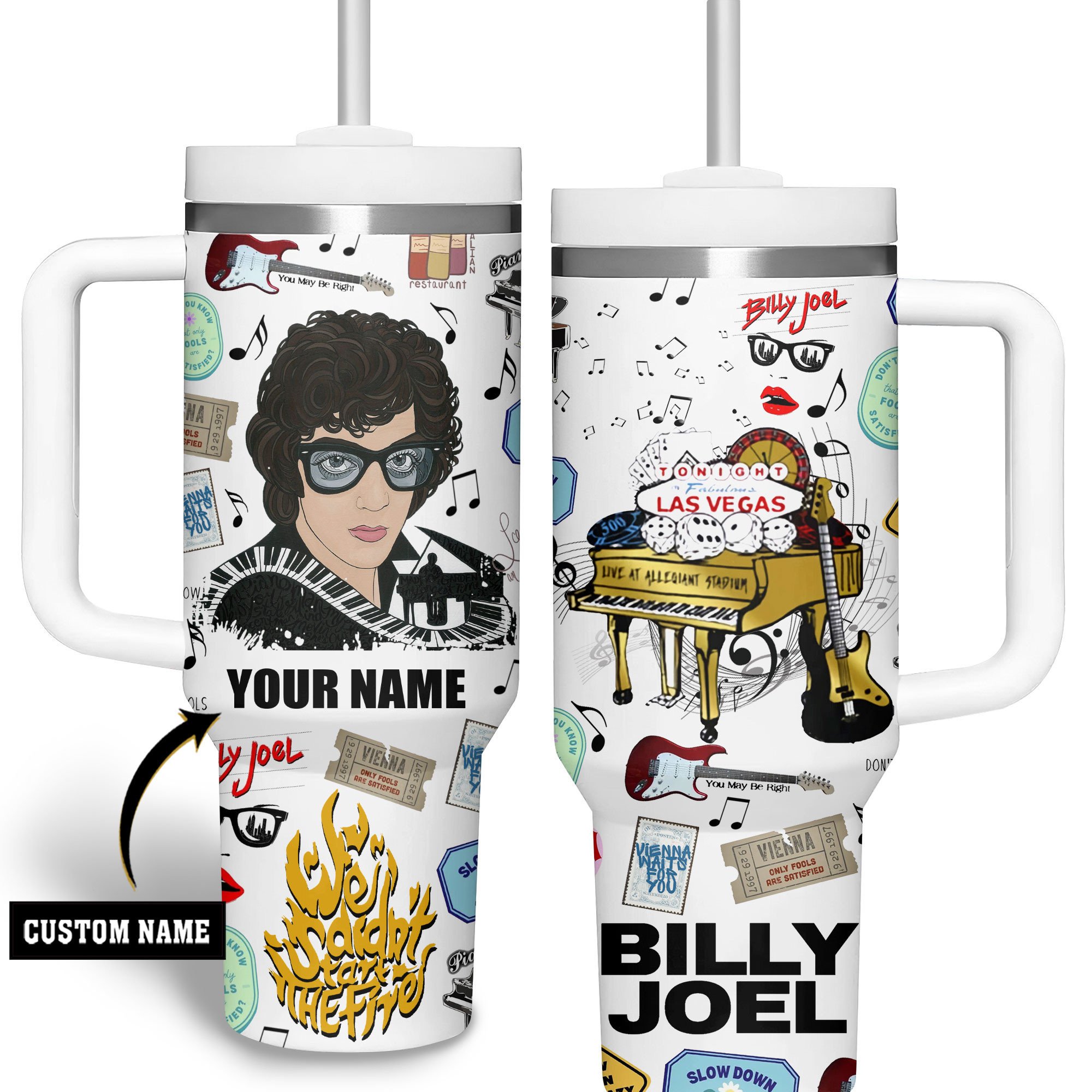 Billy Joel Music Custom Stanley Cup 40 oz 30 oz Tumbler With HandleTVC2301278