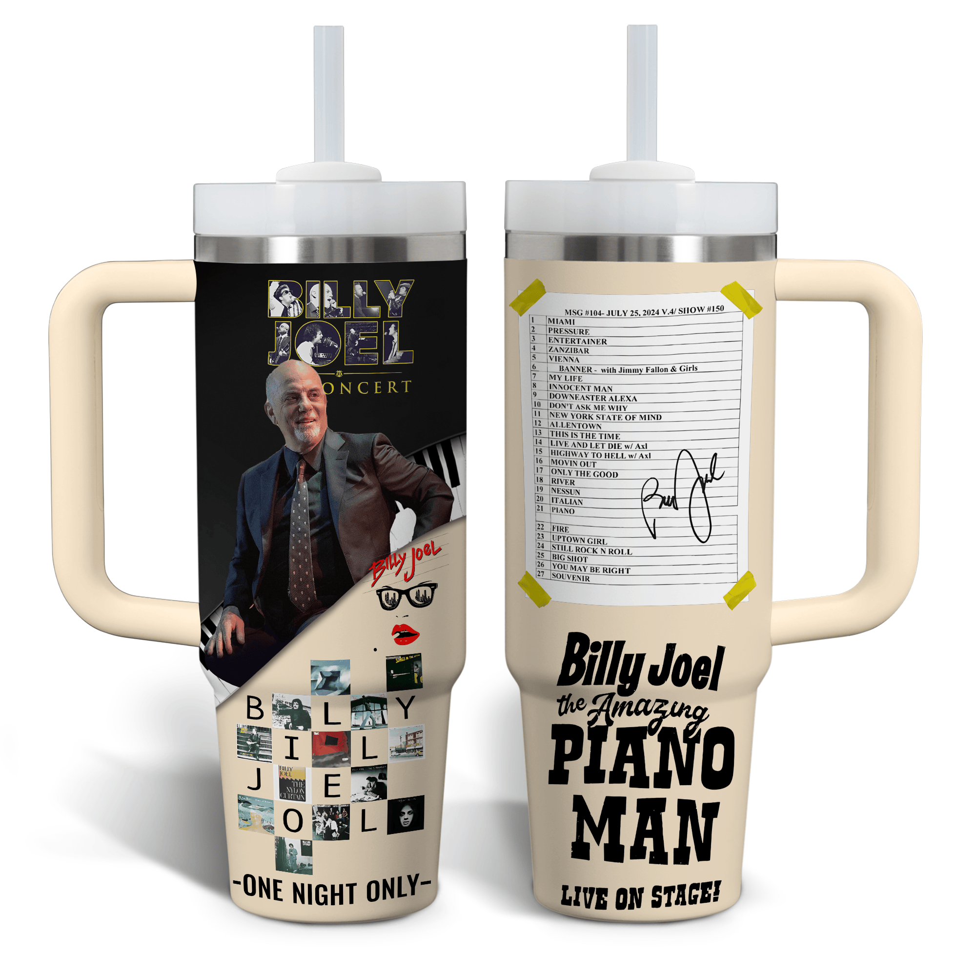 Billy Joel Music Custom Stanley Cup 40 oz 30 oz Tumbler With HandleTVC2301773 - Image 2