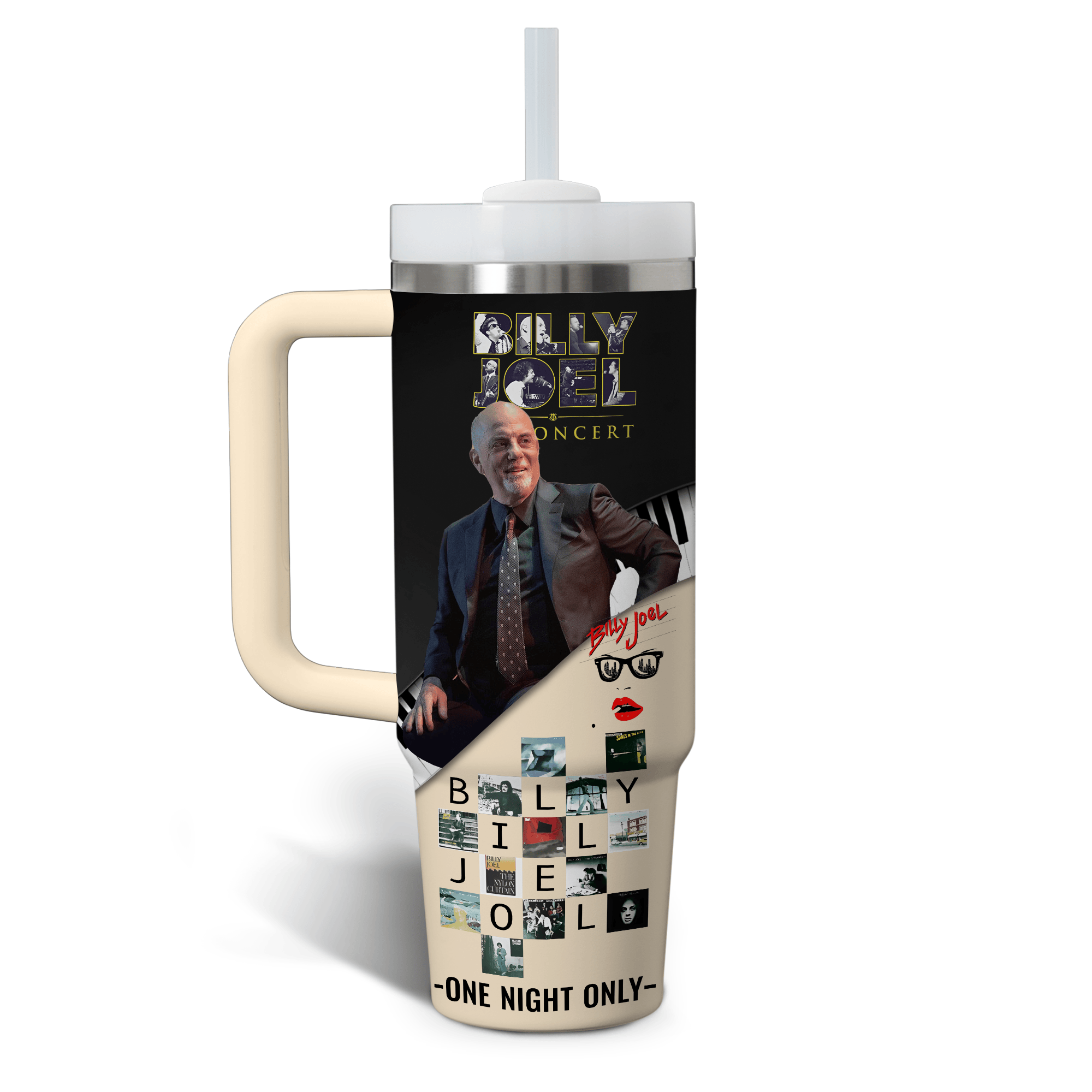 Billy Joel Music Custom Stanley Cup 40 oz 30 oz Tumbler With HandleTVC2301773 - Image 3