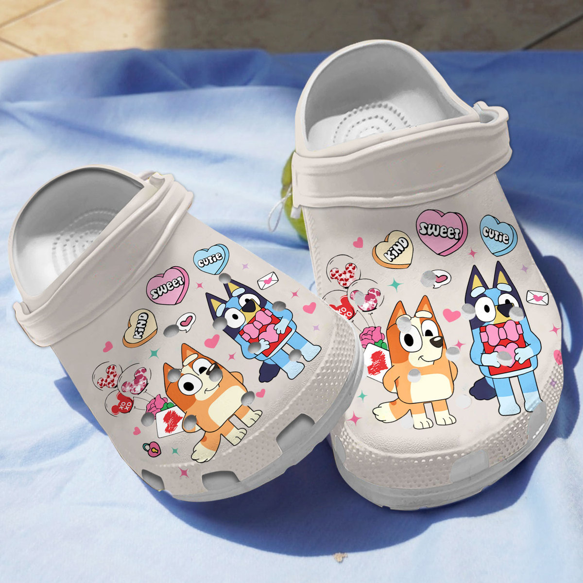 Bingo Bluey Cartoon Crocs Crocband Clogs Shoes Comfortable For Men Women and Kids