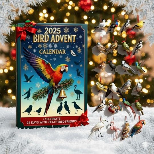 Bird 24 Acrylic Ornaments Advent Calendar 2025, Nature-Inspired Christmas Countdown Gift - Image 6
