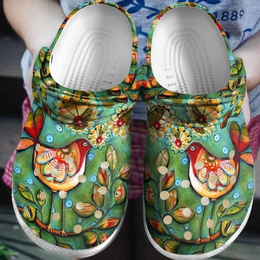 Bird Beautiful Tree 102 Gift For Lover Rubber clog Shoes Comfy Footwear