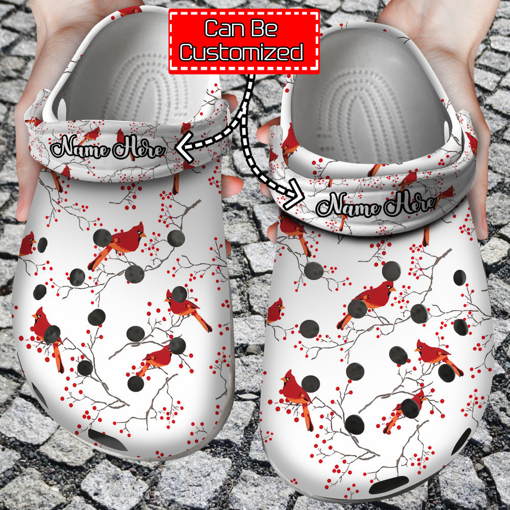 Bird - Cardinal Birds Pattern Unisex Birthday Gifts Clog Shoes For Men And Women
