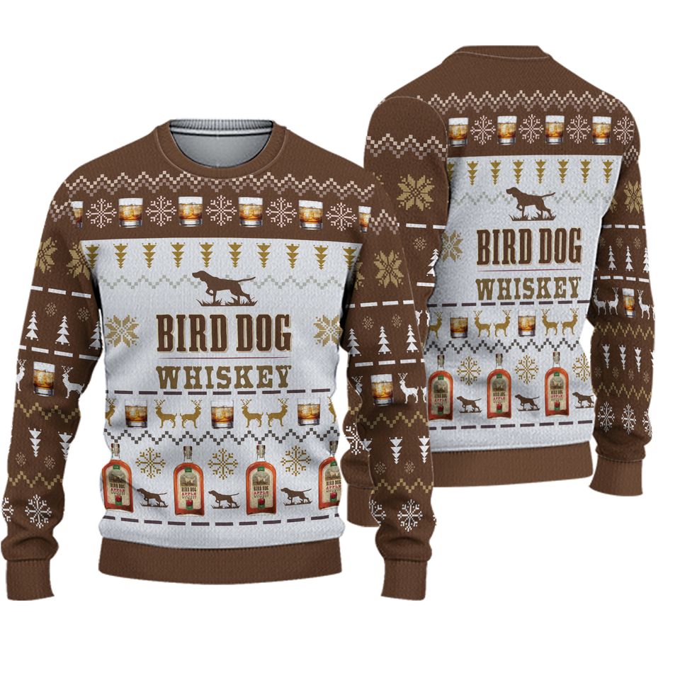 Bird Dog Whiskey Ugly Christmas Sweater