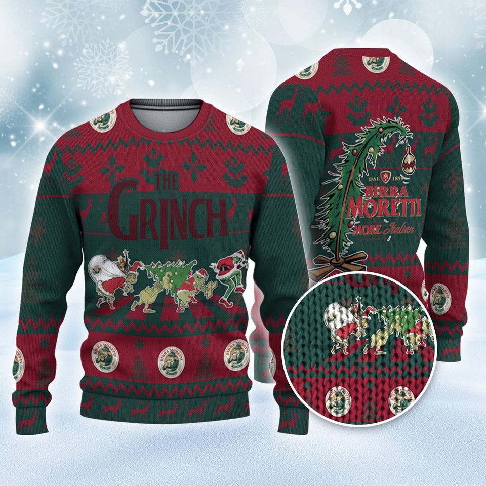 Birra Moretti The Grin Christmas Ugly Sweater